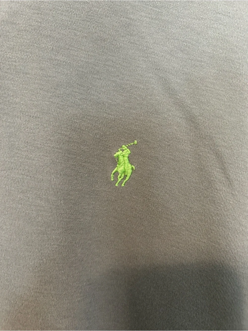 Ralph Lauren Men’s Gray Polo with Lime Pony